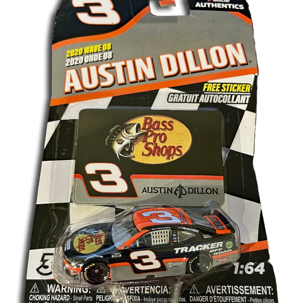 Nascar Authentics 1/64 Diecast 2020 Wave 8 Austin Dillon #3 Bass Pro Shops